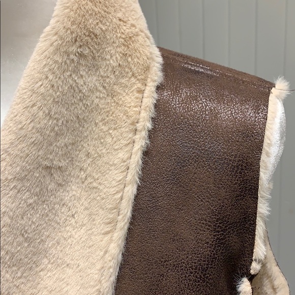 Vegan Fur Leather Vest by Weatherproof - Picture 2 of 6